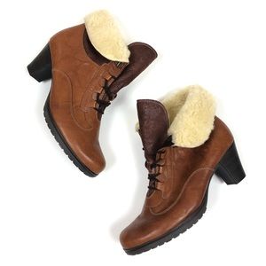 Gabor Cosmic Lace Up Ankle Leather Heeled Boots